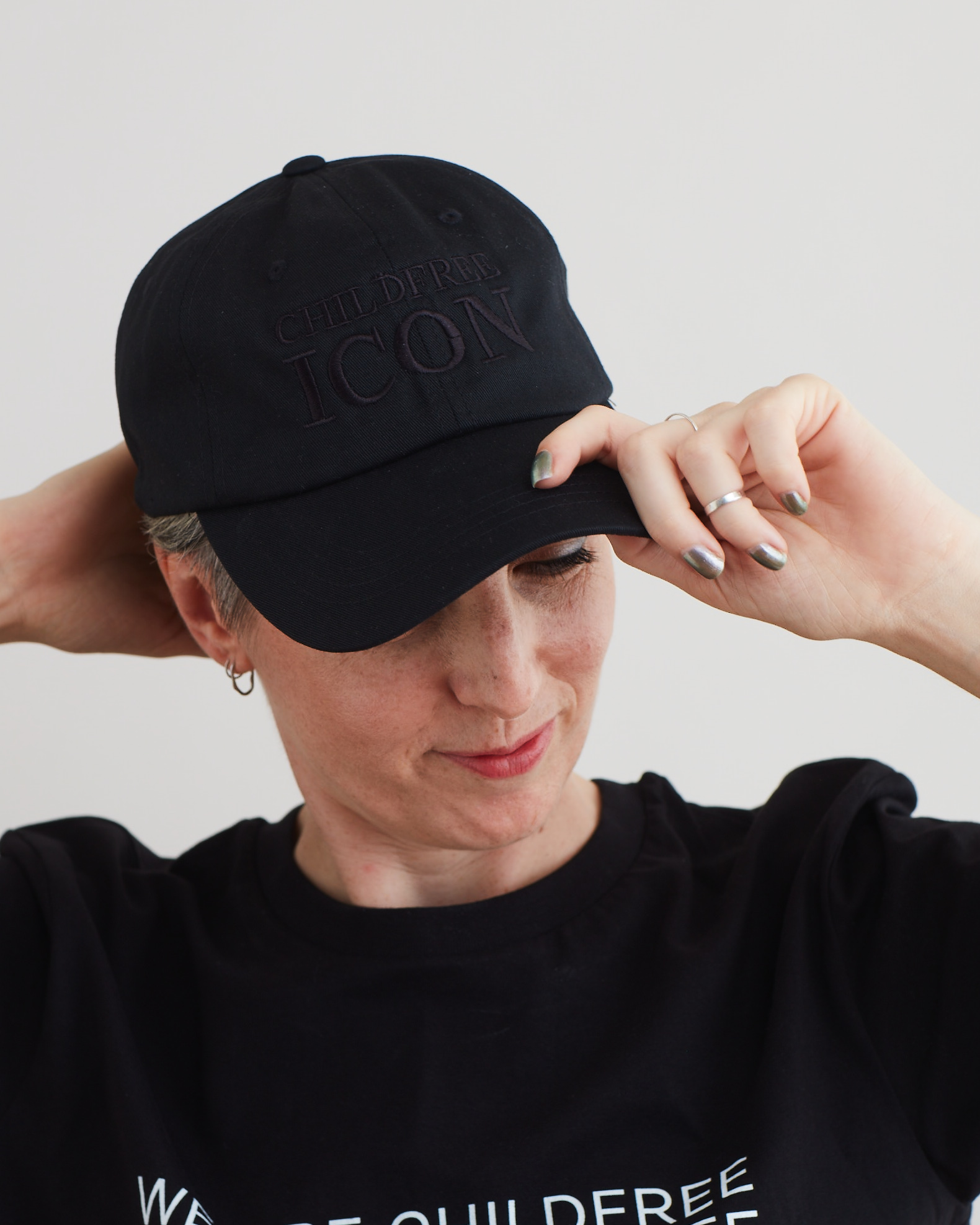 Childfree Icon dad hat in black