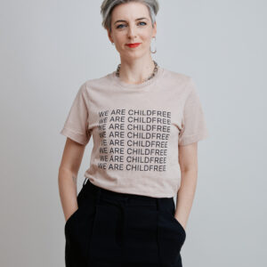 Heather pink We are Childfree t-shirt S