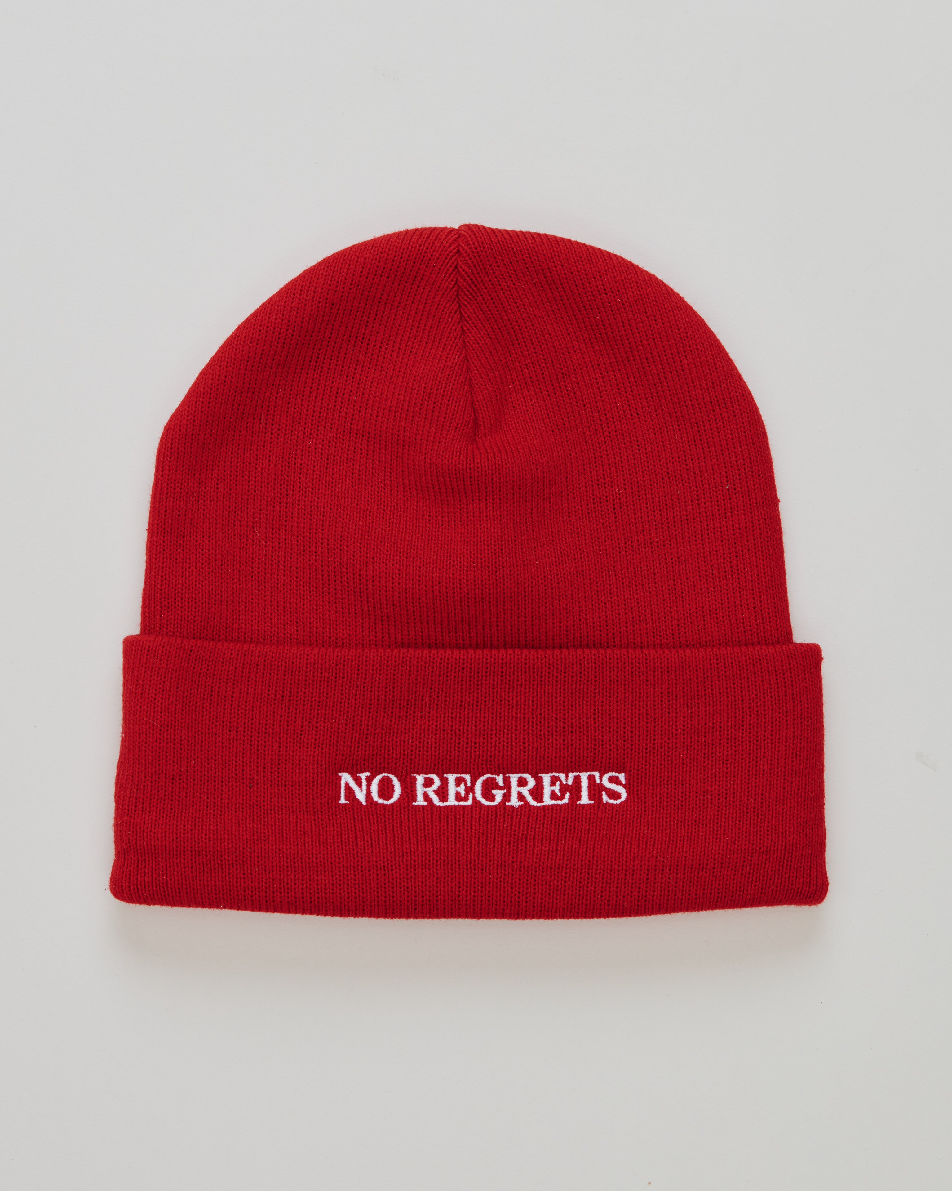 No Regrets beanie red